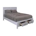 Forest Designs Isabella Low Profile Storage Platform Bed Wood in Gray/White/Brown | 47 H x 58 W x 79 D in | Wayfair 3224GN-OGR