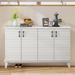 Winston Porter Mittopuri 60" Sideboard Wood in White | 36 H x 60 W x 18 D in | Wayfair 629AA6B842704A63A2469AB5D3082D9D