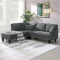 Multi Color Sectional - Latitude Run® Kezlin 3-Piece Upholstered Chaise Sectional | 35 H x 90 W in | Wayfair 1DF39FE851FA42BAAFD93686A681BEC0