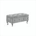 House of Hampton® Janei Fabric Upholstered Storage Bench Upholstered in Gray | 17.72 H x 38.19 W x 18.11 D in | Wayfair