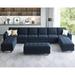 Blue Sectional - Mercer41 Shamiyah 7 - Piece Upholstered Sectional Velvet | 35.8 H x 154.2 W x 77.6 D in | Wayfair 168979D5392C48B19BAE1ED612A69E0D