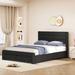 Latitude Run® Rangely Queen Storage Standard Bed Wood & /Upholstered/Faux leather in Black | 41.31 H x 62.21 W x 85.61 D in | Wayfair