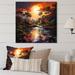 Latitude Run® Indian Art Tropical Paradise III - Unframed Print on Metal in Orange/Yellow | 16 H x 16 W x 1 D in | Wayfair