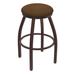 Wrought Studio™ Cragin XL 802 Swivel Stool Upholstered/Metal in Black/Brown | Bar Stool (30" Seat Height) | Wayfair