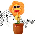 Tournesol en peluche douce pour enfants chant musical 120 chansons répétition roi prudent