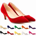 Chaussures à talons hauts de 6cm pour femmes escarpins de bureau élégants pointus peu profonds