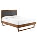 Willow Queen Wood Platform Bed With Angular Frame - East End Imports MOD-6384-WAL-CHA