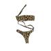 Melissa Simone One Piece Swimsuit: Gold Leopard Print Swimwear - Women's Size Medium