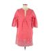 Gap Casual Dress - Shift Plunge 3/4 sleeves: Pink Dresses - Women's Size Medium