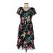 DressBarn Casual Dress: Black Print Dresses - Women's Size 6