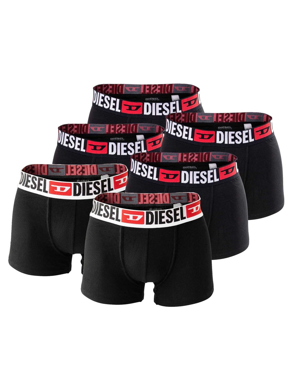 Diesel Boxershort 6er Pack Herren mehrfarbig, XL Image