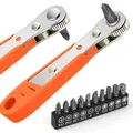Chiave a cricchetto esagonale da 1/4 pollici Mini strumenti a presa esagonale a sgancio rapido Maniglia per uso domestico Chiave di riparazione Cacciavite Punte da trapano Strumenti