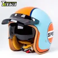 Casco Moto Scooter Four Seasons Capacete De Moto Scooter Casco motociclista Open Face Retro Casco