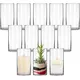 12Pack Clear Glass Cylinder Vases 6.5x12cm Tall Flowers Vases Decorative Centerpieces for Home