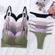 Sexy Women Bra Panties Set G-String Sports Bra Crop Top Seamless Underwear Fitness Bra Top Thongs