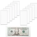 12pcs Cash Envelopes No Hole Frosted Bill Holders Side Loading Money Divider PP Money Envelope Pouch