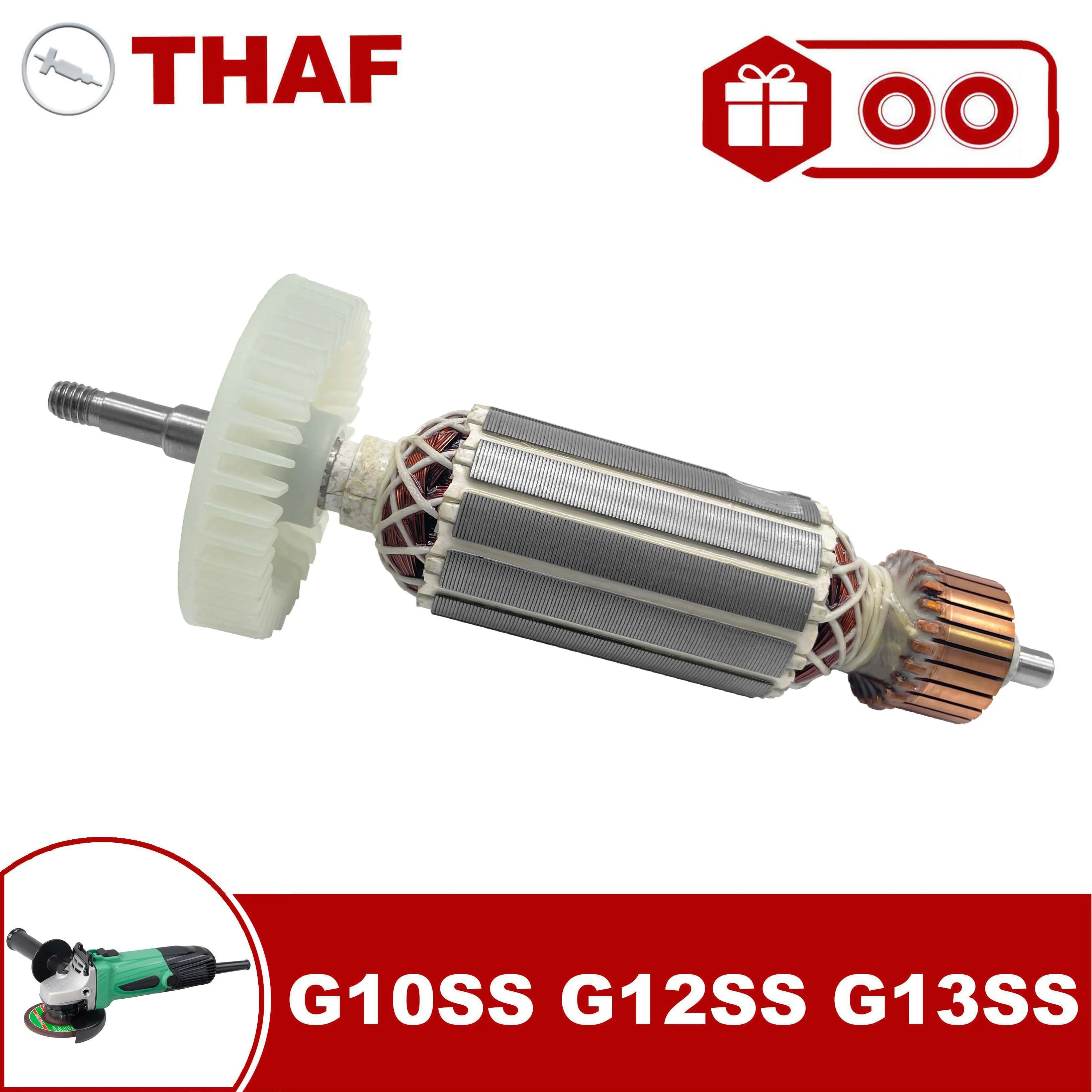 AC 220V 240V G10SS G12SS G13SS Anker Rotor For HITACHI Winkelschleifer Ersatzteile G 10SS G 12SS G 13SS Image