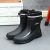 Schwarze Herrenschuhe, modische Herren-Regenstiefel, 2024, neue rutschfeste, verschleißfeste, wasserdichte Outdoor-Schuhe, Zapatos Para Hombres