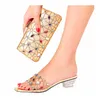 Italienisches Design Sommer Kristall Diamant glänzend Luxus Hochzeit Abendkleid Bankett Party plus Größe 38-43 Frauen Schuh tasche Anzug