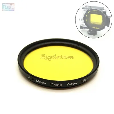 52 mm 58 mm 67 mm wasserdichter gelber Filter für Meerestauchen Unterwasserkamera Gopro Xiaomi Yi Sjcam Farbumwandlung 52 58 67 mm