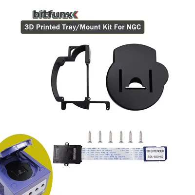 BitFunx Hochwertiges GC-Lader-Set mit bedrucktem Tablett/Montage und SD-Verlängerungskabel für GameCube GC-Lader für CUBEODE GC-Lader Image