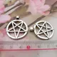 5 stücke 27x33mm antike silberne Farbe umgekehrte Pentagramm Stern Charms Anhänger Designer Charms