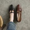 NEUE Frühling/Herbst Frauen Pumpen Split Leder Schuhe für Frauen Karree Blockabsatz Schuhe T-Riemen
