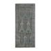 Shahbanu Rugs Cinereous Gray Washed Out Afghan Baluch with Natural Colors Pure Wool Hand Knotted Wide Runner Rug (4'1"x9'2")