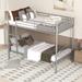 Twin Over Twin Metal Bunk Bed, Divided into Two Beds