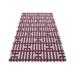 Shahbanu Rugs Alabama Crimson Red Flat Weave Reversible Kilim Geometrical Line Design Wool Hand Woven Oriental Rug (4'x6'2")