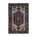 Shahbanu Rugs Ivory, New Zoroastrian Mosel with Small Animal Figurines, Pure Wool, Hand Knotted, Oriental Rug (4'3"x6'8")