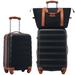 2-Pcs ABS Hardshell Luggage Set Lightweight Spinner Travel Suitcase with TSA Lock 24" Expandable Luggage & 20" Carry on Luggage
