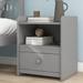 Storage Nightstand Grey Toys Display Cabinet w/ Drawer & Storage Shelf