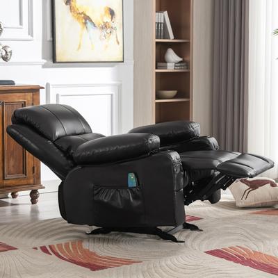 Oversized Heat Recliner Chair Massage Sofa w/USB Port & Cup Holders