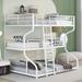 Full XL Over Twin XL Over Queen Size Triple Bunk Bed with Long and Short Ladder - Ideal for Kids and Teens Bedroom