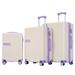 3-Pieces Expandable Luggage Set (20" 24' 28" Available) Hardside Spinner Suitcase w/TSA Lock Modern Contrast Color Suitcase Set