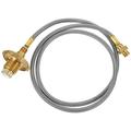 Propane Regulator and Hose Gas Grill Propane Pipe Braided Propane Hose for Outdoor Camping(1m)