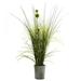 Silk Plant Nearly Natural Grass & Dandelion w/Cement Planter