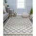 Rugs America GA45A Royal Ivory Diamond/Trellis Modern Cream Area Rug 8 0 x10 0 Ideal for Living Room Bedroom Dining Room and More