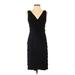 Jones Wear Dress Casual Dress - Party V Neck Sleeveless: Black Solid Dresses - Women's Size 4