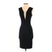 T by Alexander Wang Cocktail Dress - Bodycon: Black Solid Dresses - Women's Size Small