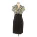 Voir Voir Casual Dress - Sheath: Black Floral Motif Dresses - Women's Size 6