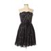 Robert Rodriguez Cocktail Dress - A-Line Sweetheart Sleeveless: Black Print Dresses - Women's Size 4