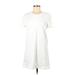 The Group by Babaton Casual Dress - Shift Crew Neck Short sleeves: White Print Dresses - Women's Size Medium