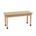 Diversified Woodcrafts PerpetuLab Plain Apron Table Series w/ Various Top & Size Options Wood in Brown | 54 W in | Wayfair P7137K36N-WFSD