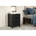 Wade Logan® Braulia 3- Drawer Solid Pine Wood Nightstand Wood in Black | 26.85 H x 19.3 W x 20.25 D in | Wayfair EB713DFE35C14B76A7ADB0C6975AC0C0