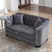 Gray Sectional - House of Hampton® Janit Modern Chesterfield Velvet Sofa, 2-Seater Sofa Velvet | 30 H x 59 W x 31.5 D in | Wayfair