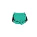 Under Armour Athletic Shorts: Green Color Block Activewear - Women's Size X-Small