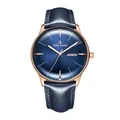 Récif Tiger/RT – montre de luxe pour hommes bracelet en cuir véritable bleu automatique