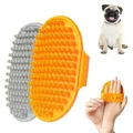 Brosse de bain pour chien peigne à poils en caoutchouc massage apaisant peigne à curry poignée à